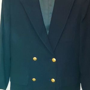 Ralph Laren Petite Navy Double Breast Wool Blazer sz 6p